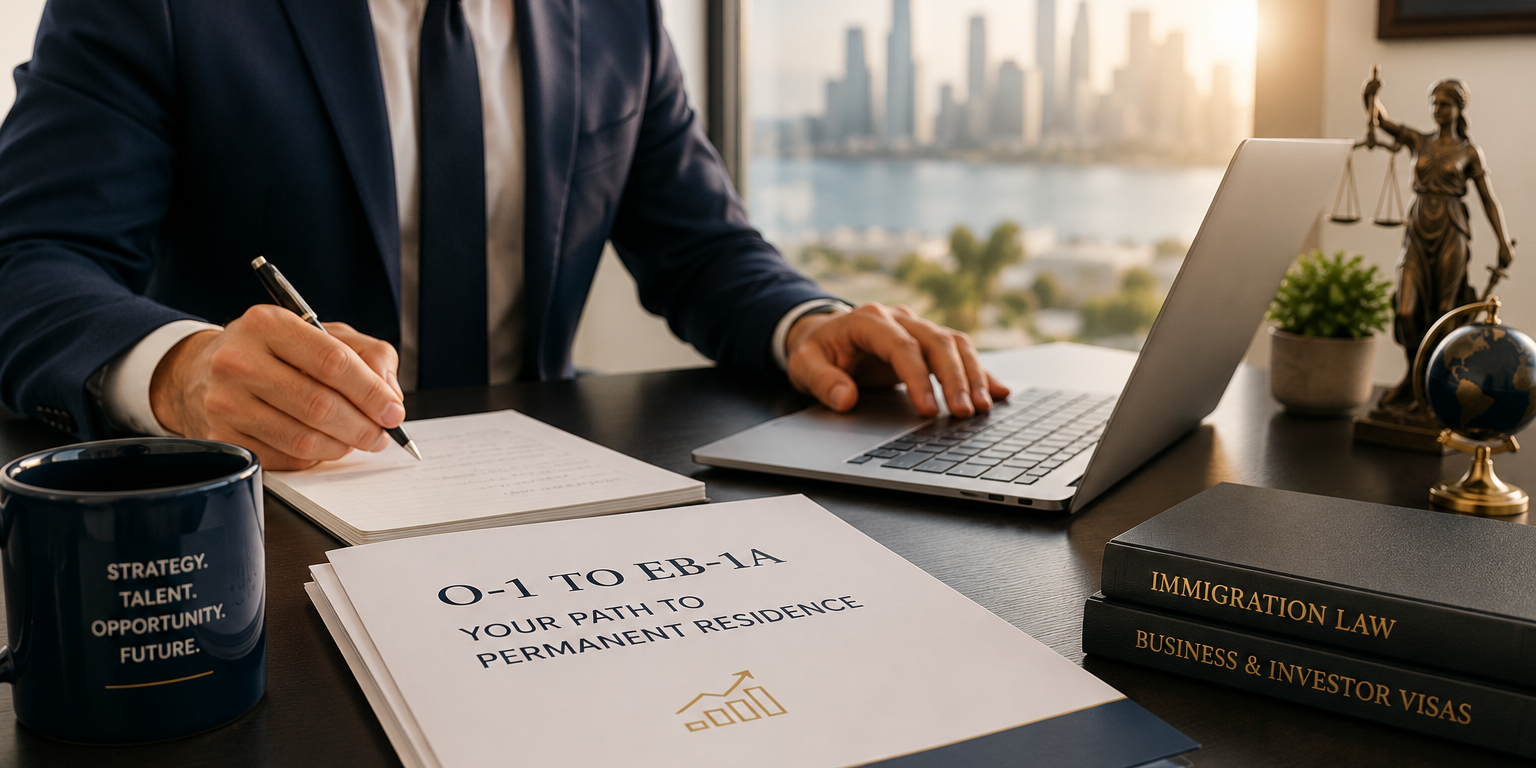 Como pasar de una Visa O-1 a una Green Card EB-1A